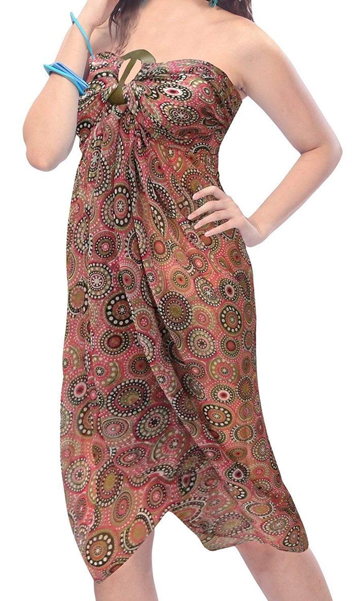 La Leela LA LEELA Beach Bikini Cover Up Wrap Women Bathing Suit Sarong Jacquard ONE Size