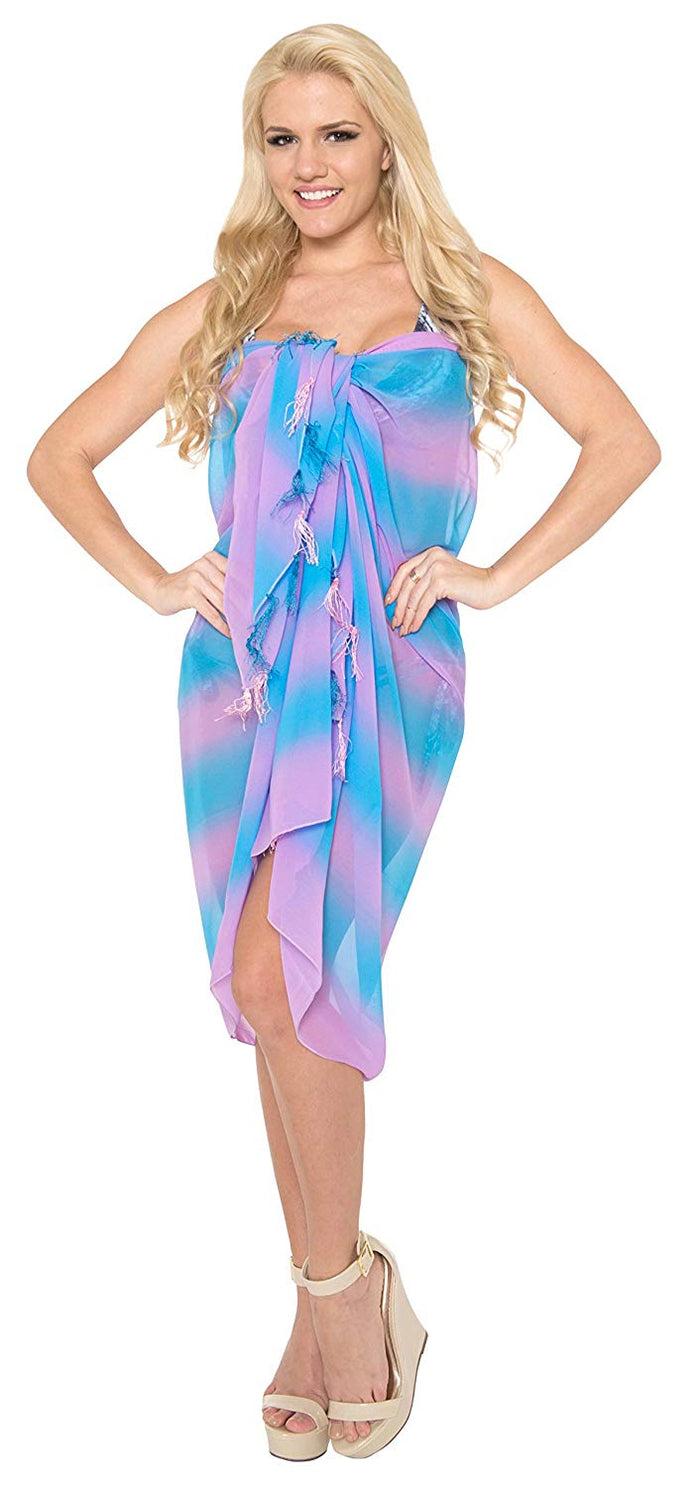 La Leela LA LEELA Beach Bikini Cover Up Wrap Women Bathing Suit Sarong Jacquard ONE Size