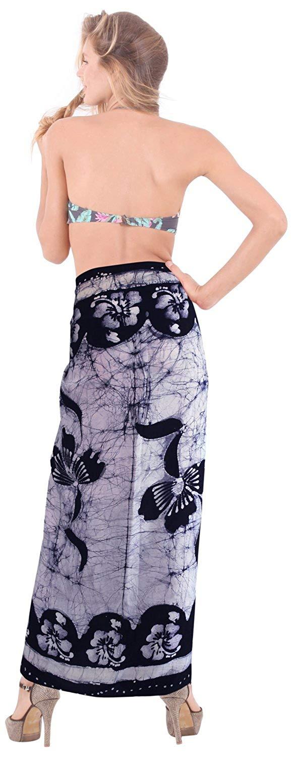 La Leela LA LEELA Beach Bikini Cover Up Wrap Women Bathing Suit Sarong Batik 4 Plus Size