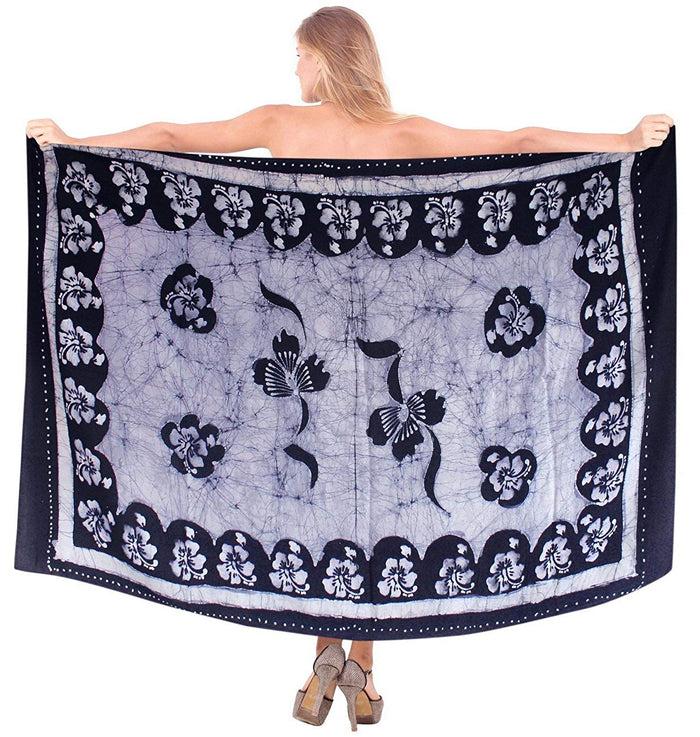 la leela LA LEELA Beach Bikini Cover up Wrap Women Bathing Suit Sarong Batik 4 Plus Size