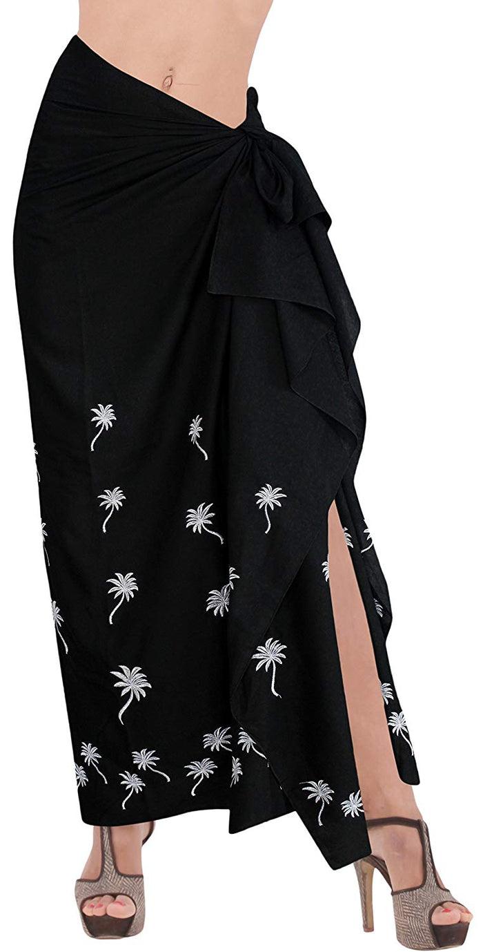 La Leela LA LEELA Beach Bikini Cover Up Wrap Women Bathing Suit Sarong Solid ONE Size