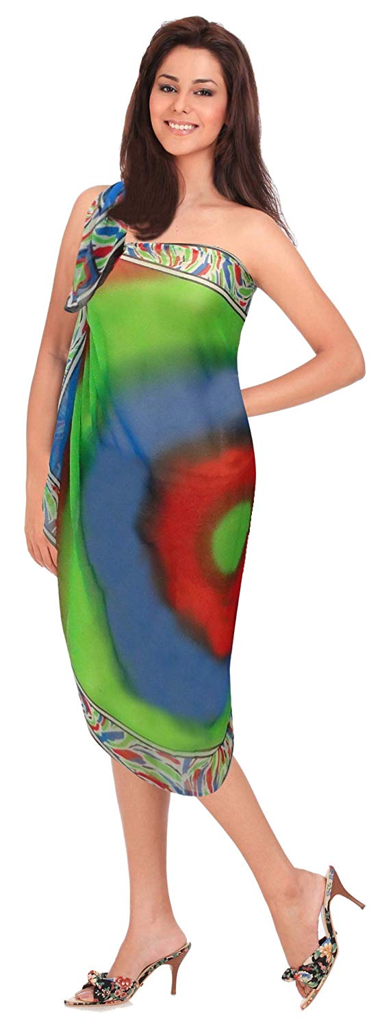 La Leela LA LEELA Beachwear Bikini Cover Up Bathing Suit Wrap Pareo Women 13 ONE Size