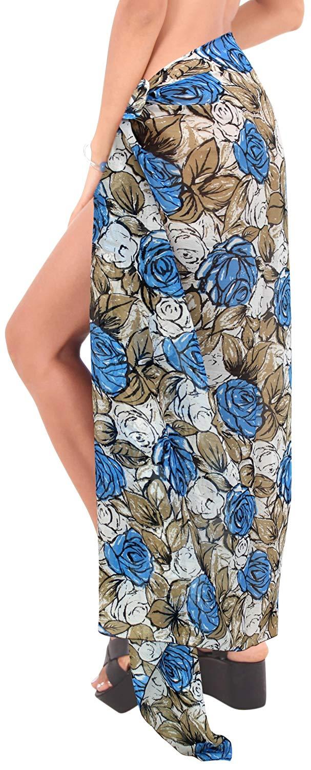 la leela LA LEELA Beachwear Bikini Cover up Bathing Suit Wrap Pareo Women 19 ONE Size