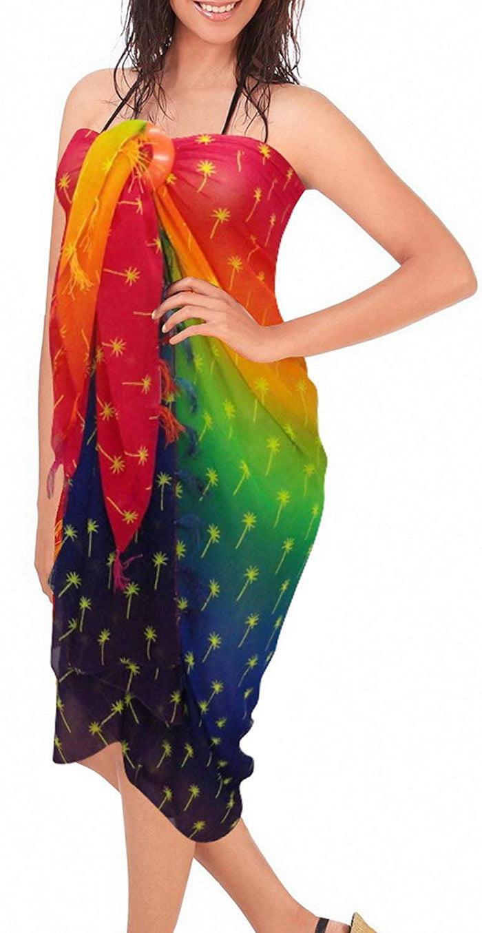 La Leela LA LEELA Beachwear Bikini Cover Up Bathing Suit Wrap Pareo Women 11 ONE Size