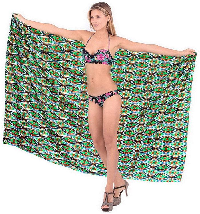 la leela LA LEELA Beachwear Bikini Cover up Bathing Suit Wrap Pareo Women 18 ONE Size