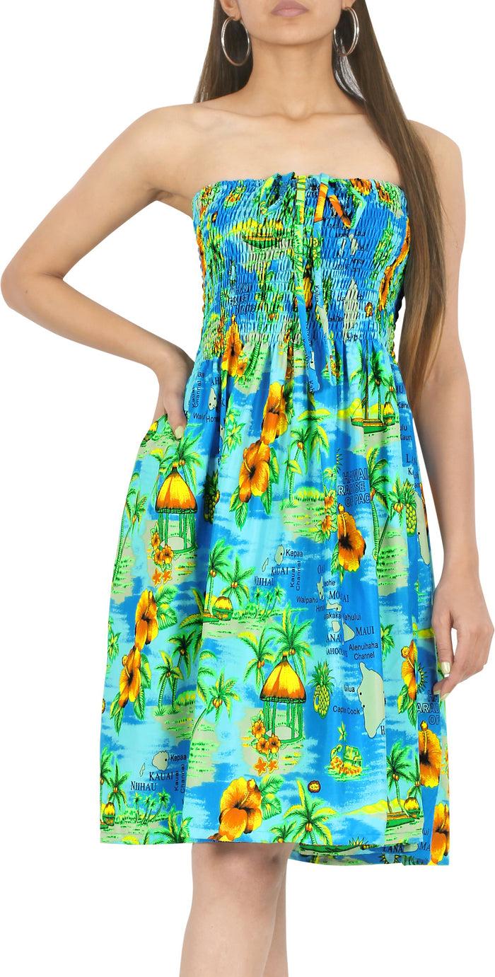 la leela LA LEELA Beachy Floral Print Tube For Women Beachwear Hawaiian Female Tube Dress Skirt Swimsuit Coverup la leela LA LEELA Beachy Floral Print Tube For Women Beachwear Hawaiian Female Tube Dress Skirt Swimsuit Coverup