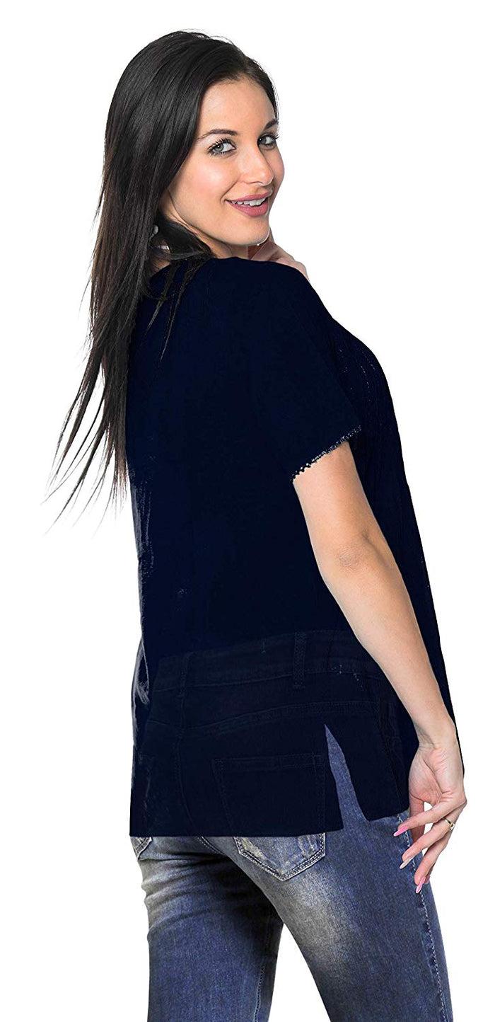 La Leela LA LEELA Bikini Swim Beach Swimsuit Cover Up Women Kimono Dresses Embroidery