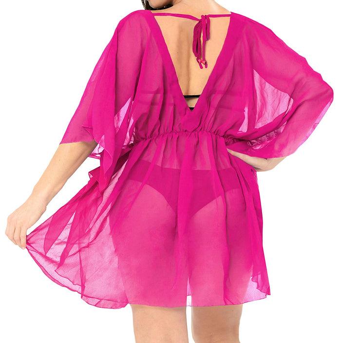 La Leela LA LEELA Bikini Swim Beach Wear Swimsuit Cover Up Women Caftans Dress Embroidery