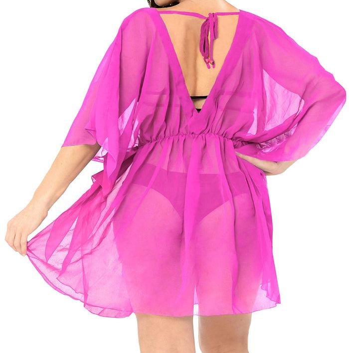 La Leela LA LEELA Bikini Swim Beach Wear Swimsuit Cover Up Women Caftans Dress Embroidery