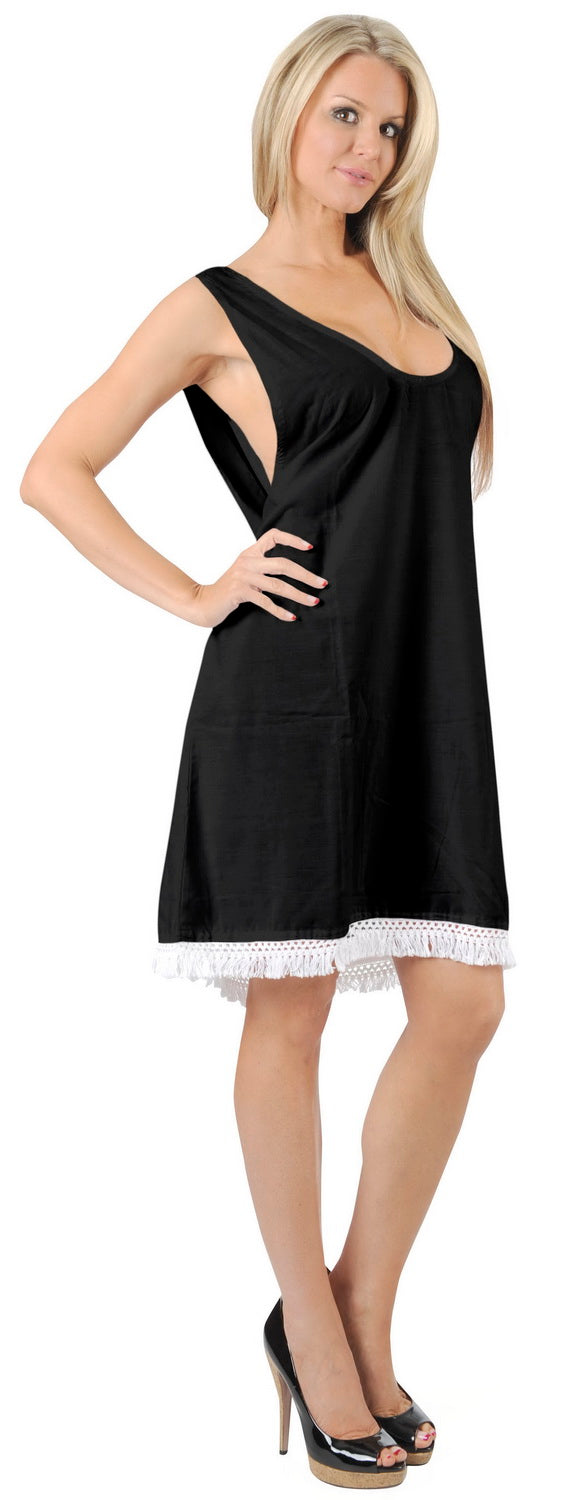 la leela LA LEELA Bikini Swim Beach wear Swimsuit Cover ups Women Caftan Dress Solid