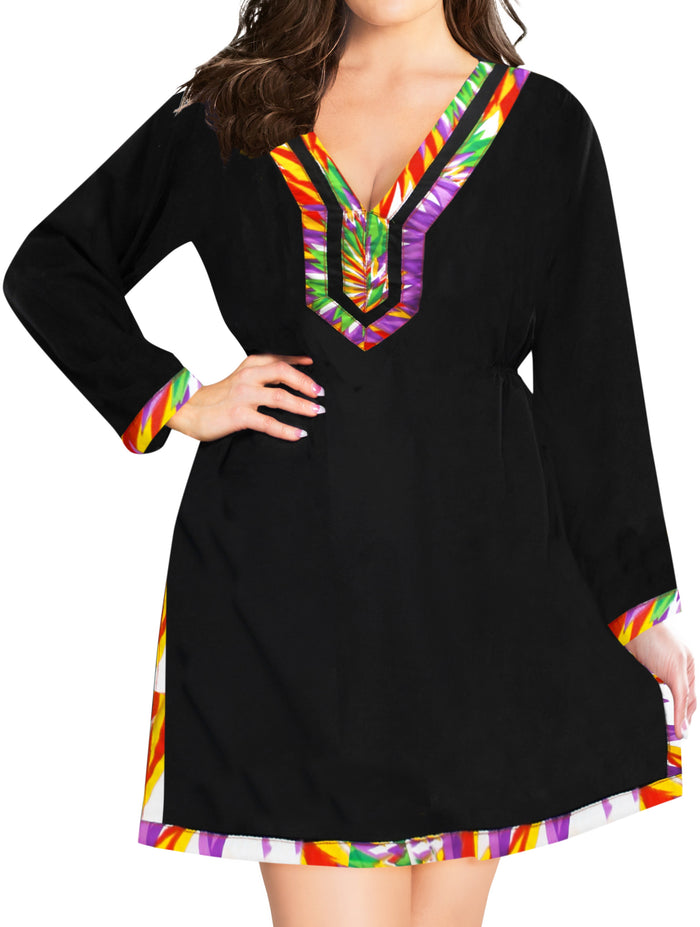 la leela LA LEELA Bikini Swimwear Swimsuit Beach Cardigan Cover-ups Women Dresses Solid