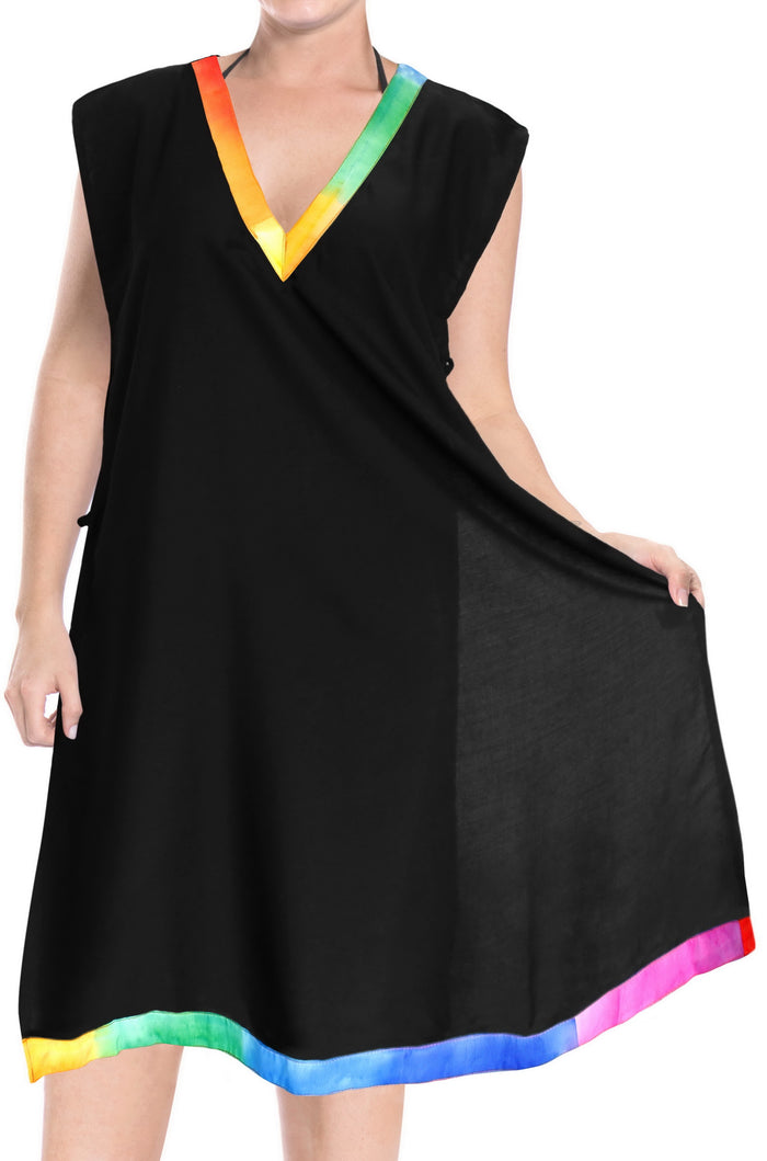 la leela LA LEELA Bikini Swimwear Swimsuit Beach Cardigan Cover-ups Women's Dress Solid