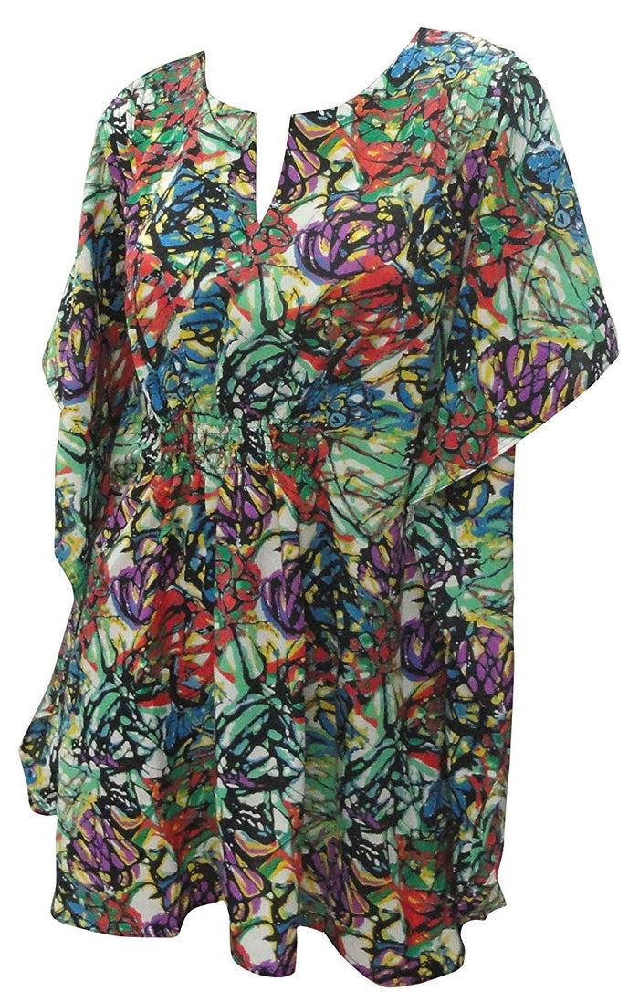 La Leela LA LEELA Bikini Swimwear Swimsuit Beach Cover Ups Women Summer Dresses Printed