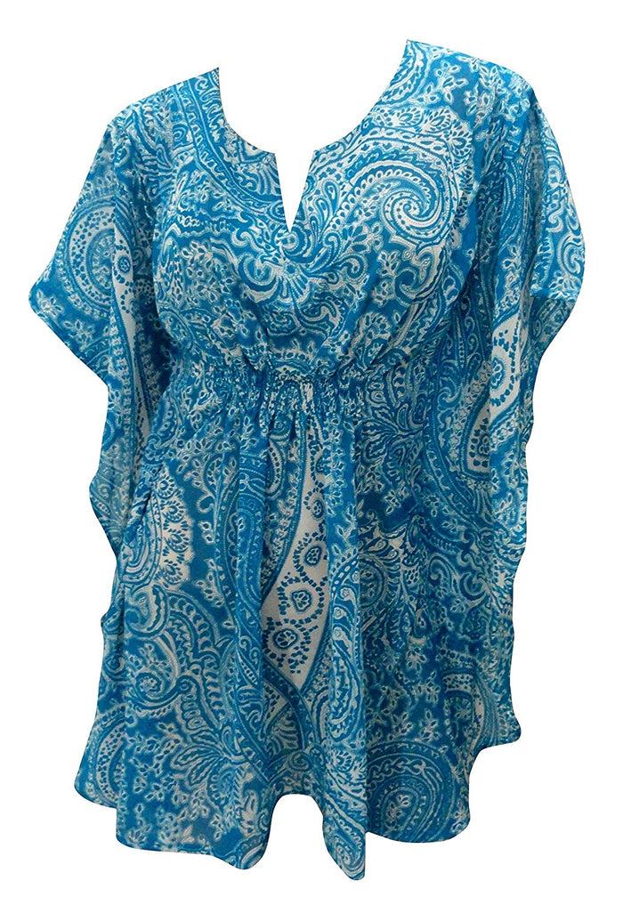 La Leela LA LEELA Bikini Swimwear Swimsuit Beach Cover Ups Women Summer Dresses Printed