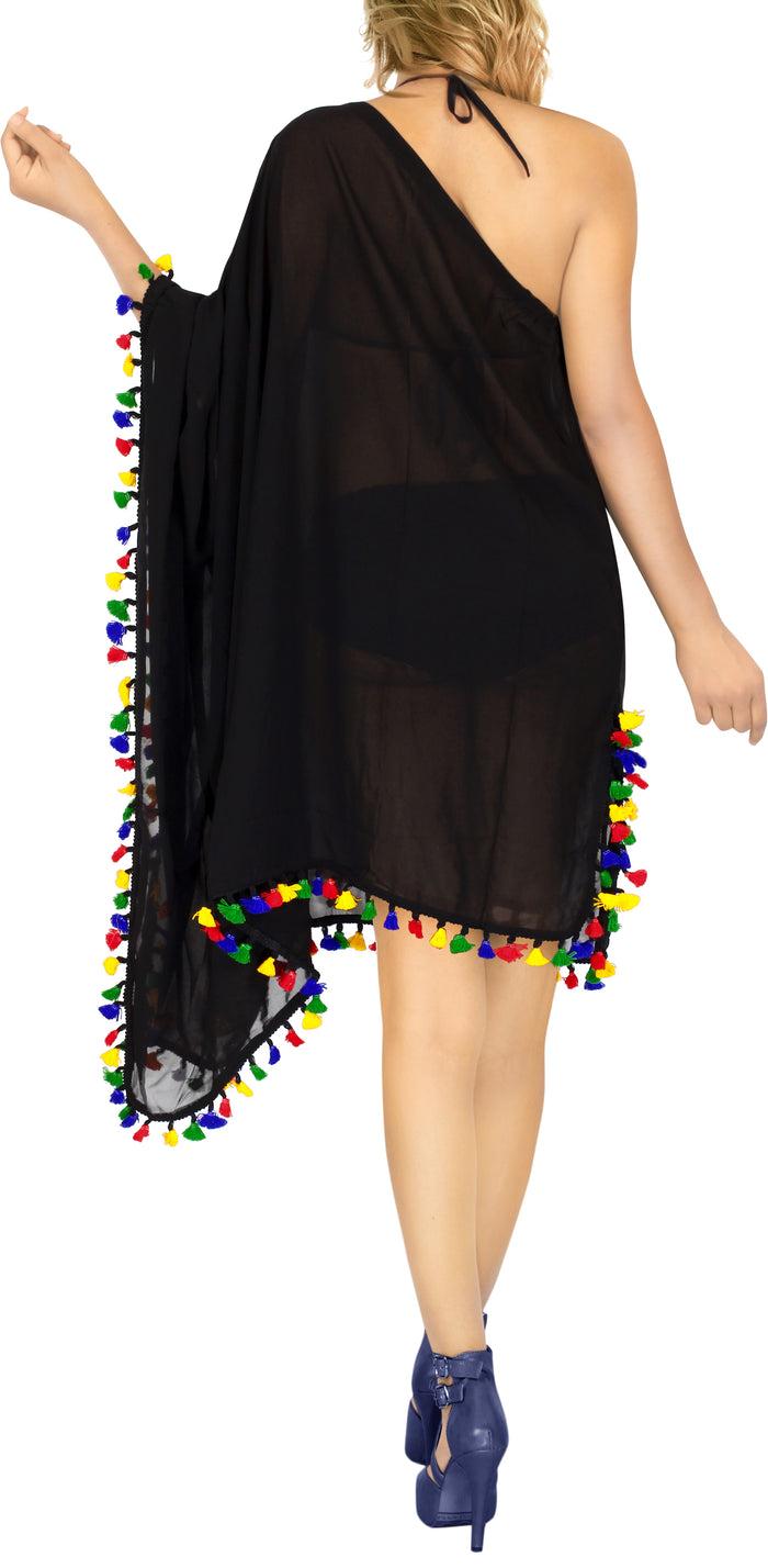 La Leela La Leela Chiffon Open Sides Swimwear Beachwear Bikini Swimsuit Sheer Cover Up Pi