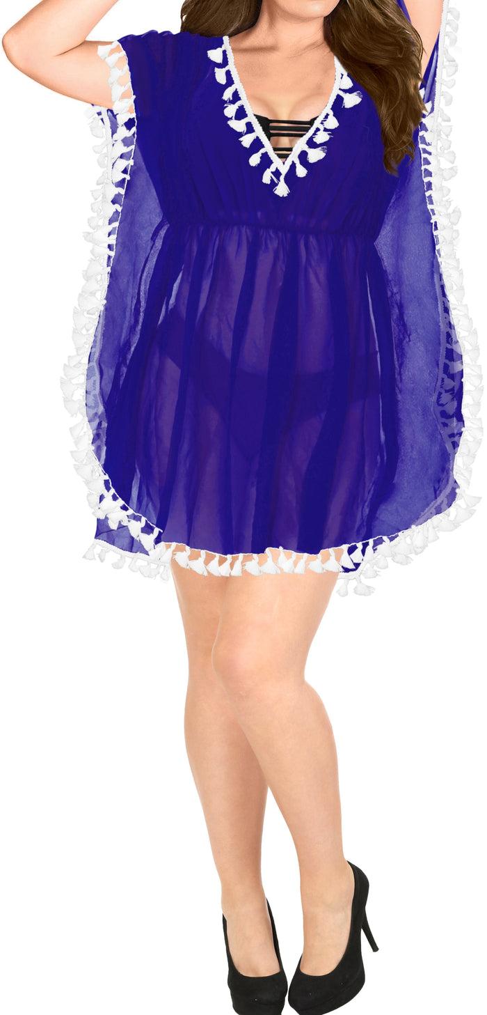 La Leela La Leela Chiffon Open Sides Swimwear Beachwear Bikini Swimsuit Sheer Cover Up Bl