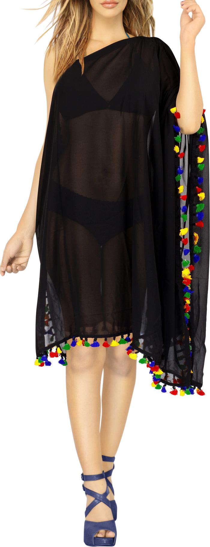 la leela La Leela Chiffon Open Sides Swimwear Beachwear Bikini Swimsuit Sheer Cover up Pi