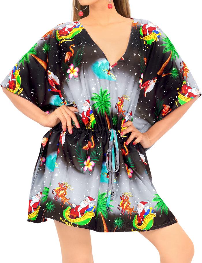 la leela LA LEELA Christmas Santa claus Bikini Cover Up Women OSFM 14-28[L-4X] Black_2138