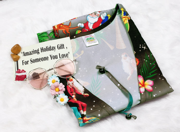 La Leela LA LEELA Christmas Santa Claus Hawaii Cardigan Girl OSFM 14-24 [L-3X] Black_2140