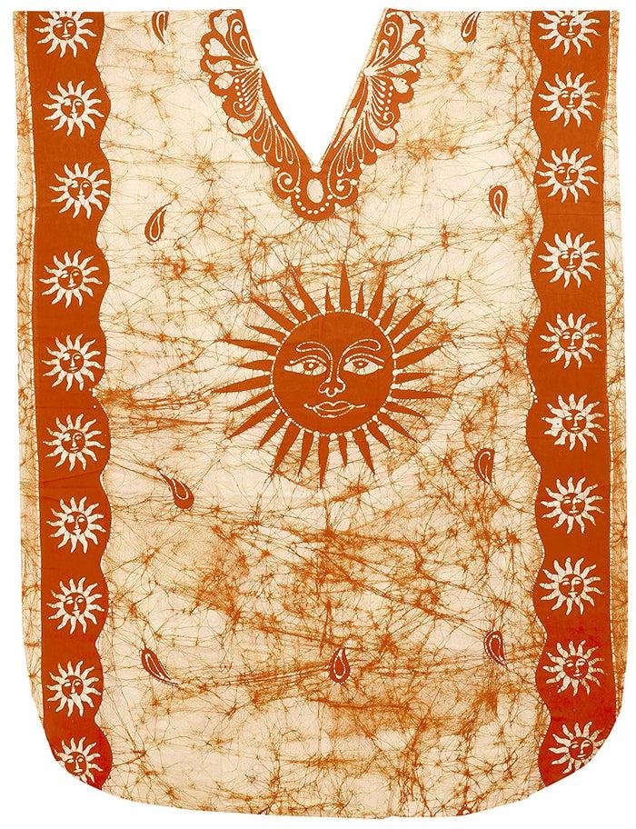 La Leela LA LEELA Cotton Batik 09 Women's Kaftan Style Nightgown Cover Up Dress Suit