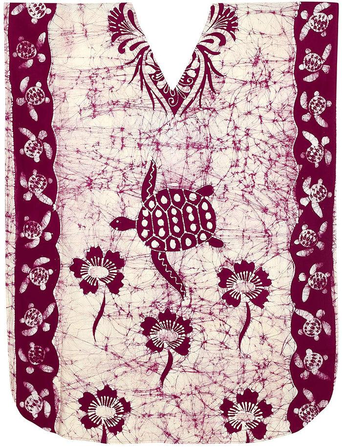La Leela LA LEELA Cotton Batik 09 Women's Kaftan Style Nightgown Cover Up Dress Suit