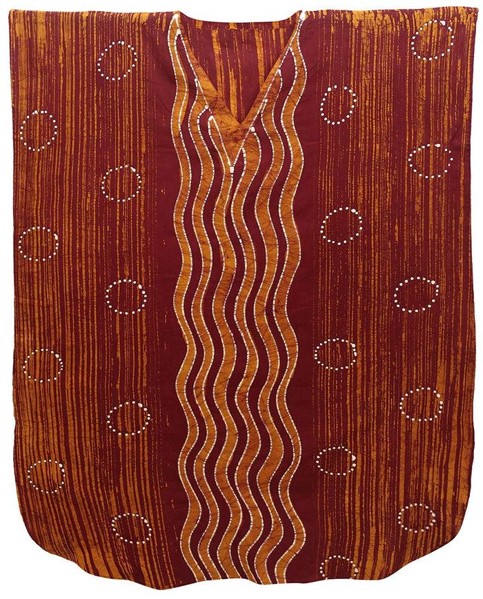 la leela LA LEELA Cotton Batik 1 Women's Kaftan Nightgown Beachwear Cover up Style Dress