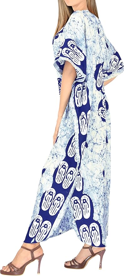 La Leela LA LEELA Cotton Batik Women's Kaftan Nightgown