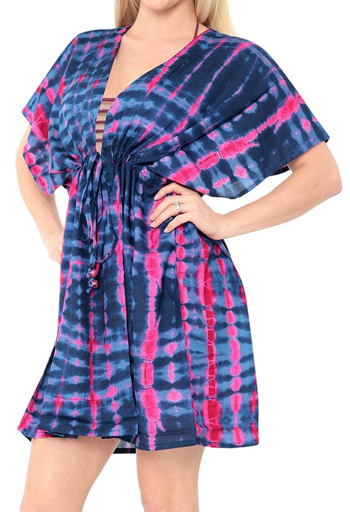 La Leela LA LEELA Cover-ups Beach Bikini Swimwear Swimsuit Caftan Dress Women Printed