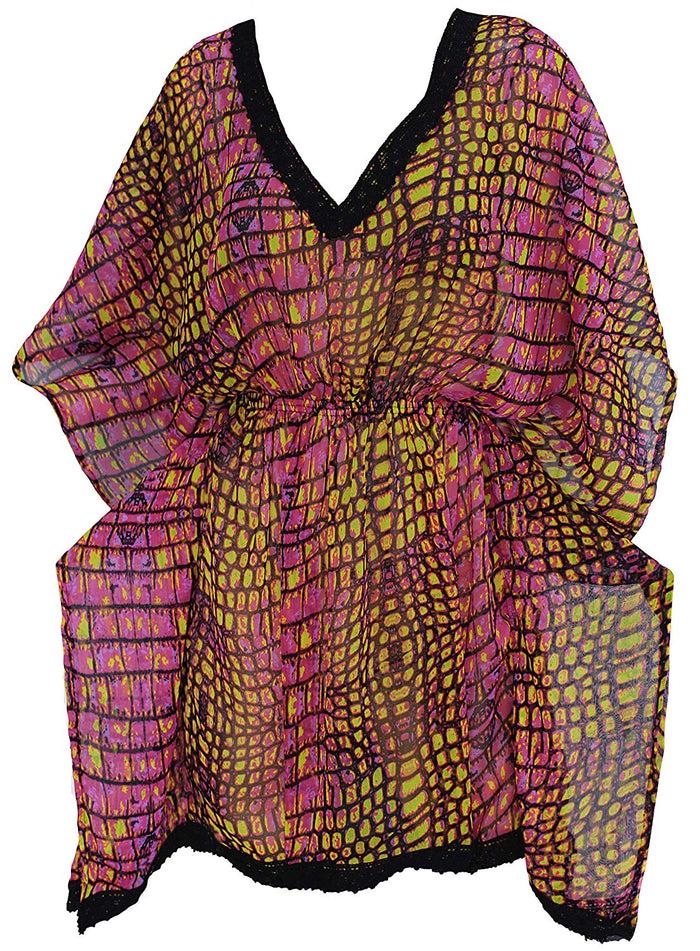 La Leela LA LEELA Cover-ups Beach Bikini Wear Swimsuit Caftan Dress Women's Printed