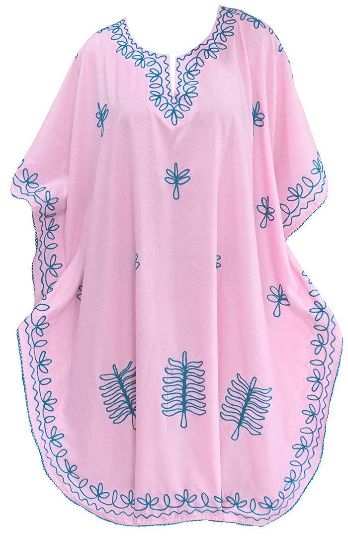 La Leela LA LEELA Coverup Beach Bikini Wear Swimsuit Kimono Summer Dress Women Embroidery
