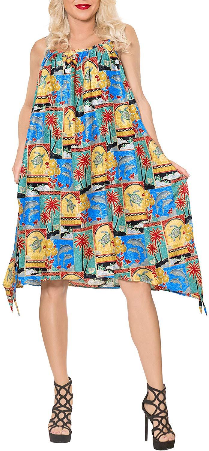 La Leela LA LEELA Coverup Beach Bikini Wear Swimsuit Kimono Summer Dresses Women Printed