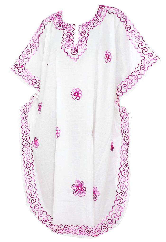 la leela LA LEELA Coverup Beach Bikini wear Swimsuit Kimono Summer Dress Women Embroidery