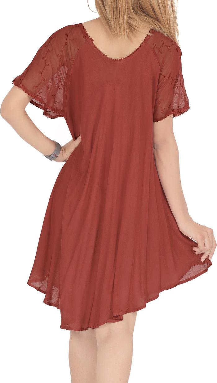 La Leela LA LEELA Girls Rayon Crusie Short Dark Orange US: 14 (L) THRU Plus Size 20W (2X)