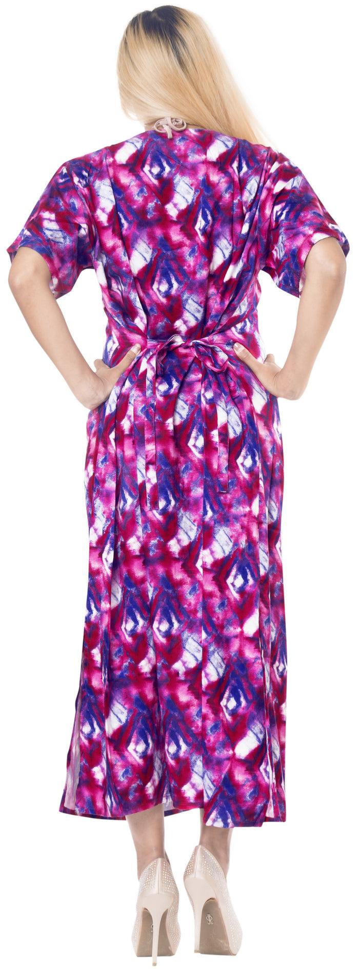 La Leela LA LEELA Kimono Beach Women's Swimwear Swimsuit Bikini Cover Up Blouse Pink