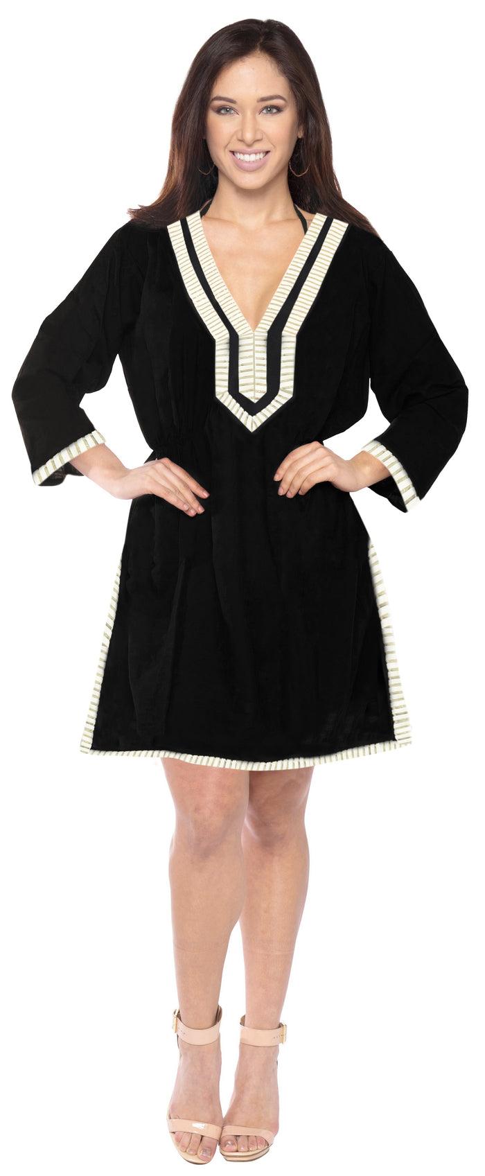 La Leela LA LEELA Kimono Beach Women's Swimwear Swimsuit Bikini Cover Up Blouse 21_PV_Bl