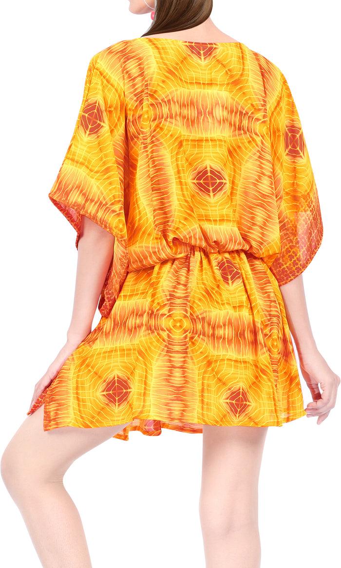 La Leela LA LEELA Kimono Cover Ups For Swimwear Women Orange_Y317 OSFM 16-28W [XL- 4X]
