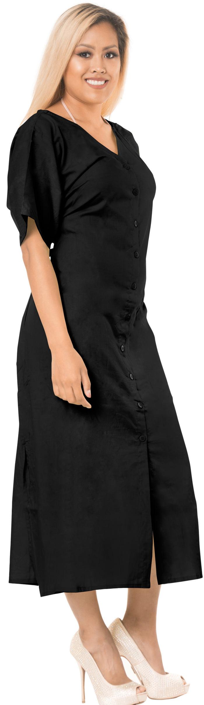 La Leela La Leela Long Button Swimwear Swimsuit Long MAXI Beach Dresss Bikini Cover Up