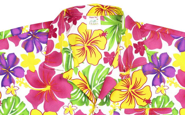 La Leela LA LEELA Men's Hawaiian Blossom Patio Short Sleeve Shirts Beach Button Down Aloha Tropical Shirts Pink_AA182