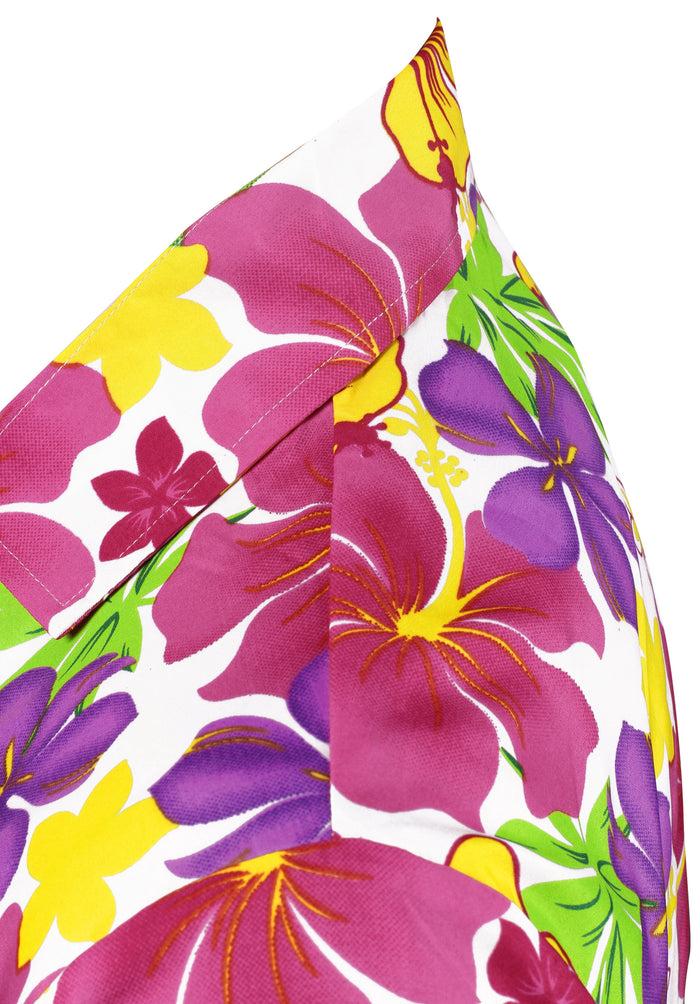 La Leela LA LEELA Men's Hawaiian Blossom Patio Short Sleeve Shirts Beach Button Down Aloha Tropical Shirts Pink_AA182