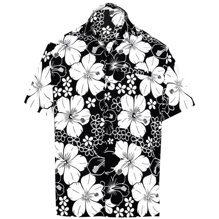 la leela LA LEELA Men's Hawaiian Shirts Short Sleeve Button Down Shirt Floral Shirt Men Boho Holiday Casual Shirts for Men Funny