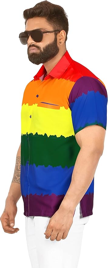 La Leela LA LEELA Men's Relaxed Fit Beach Hawaiian Shirt P00026