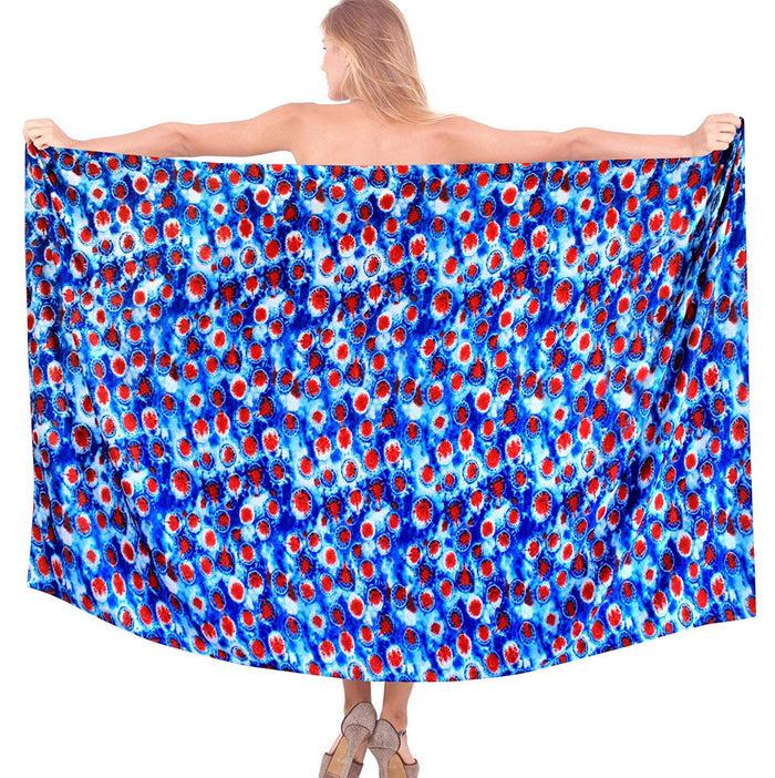 La Leela LA LEELA Mini Sarong Women Beachwear Bikini Wrap Cover Up Swimwear Multi