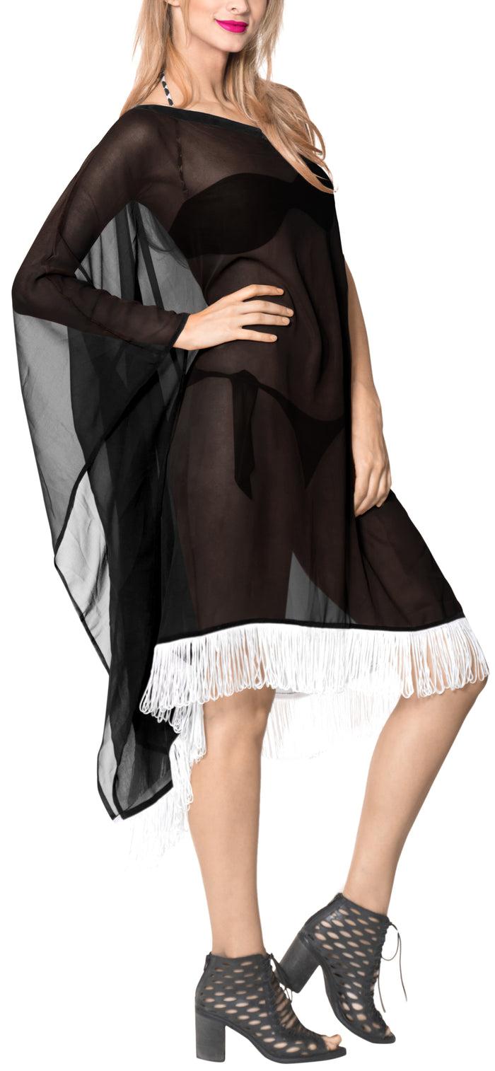 La Leela La Leela Off Shoulder Womens Swimsuit Beachwear Kimono Cover Up Dress Blouse Pur