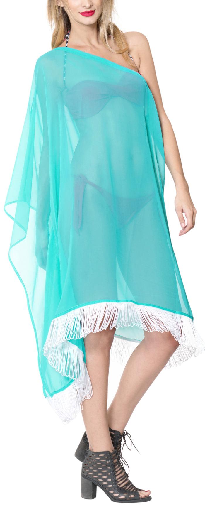 la leela La Leela Off Shoulder Womens Swimsuit Beachwear Kimono Cover up Dress Blouse Gre