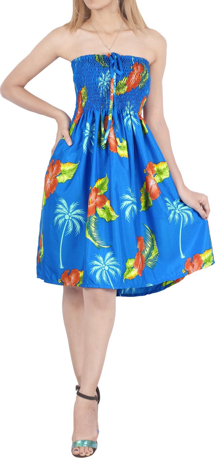 la leela LA LEELA Palm Tree Floral Print Tube For Women Beachwear Hawaiian Female Dress Skirt Swimsuit Coverup la leela LA LEELA Palm Tree Floral Print Tube For Women Beachwear Hawaiian Female Dress Skirt Swimsuit Coverup