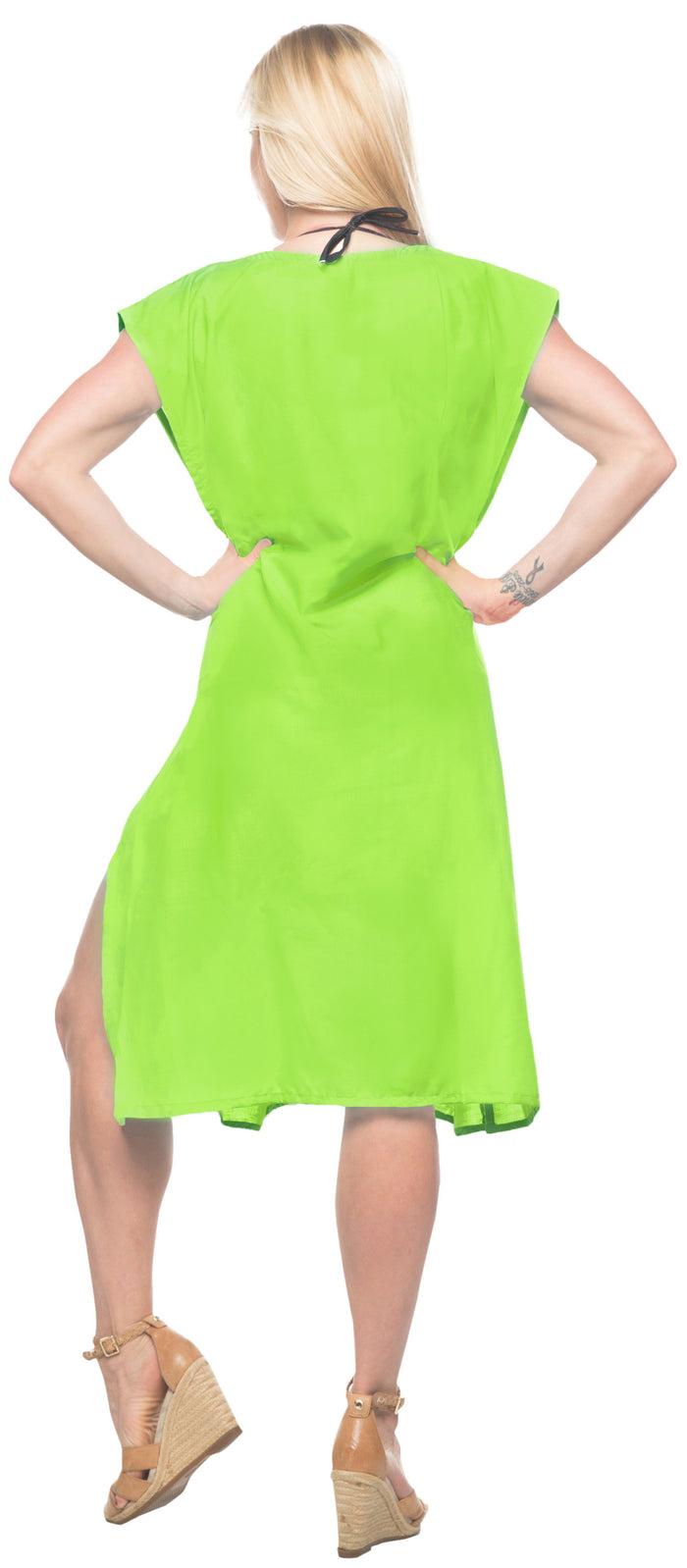 La Leela La Leela Rayon Open Side Swimwear Swimsuit Bikini Kimono Loose Cover Up Blouse G