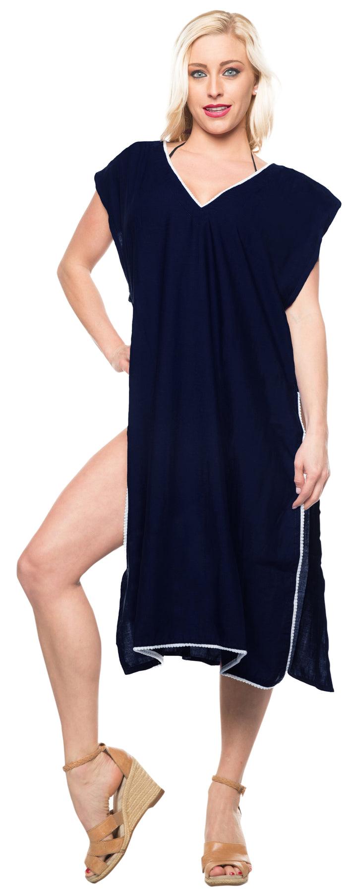 La Leela La Leela Rayon Tie Dye Bikini Swimwear Swimsuit Beach Cover Up Blouse Kimono Yel