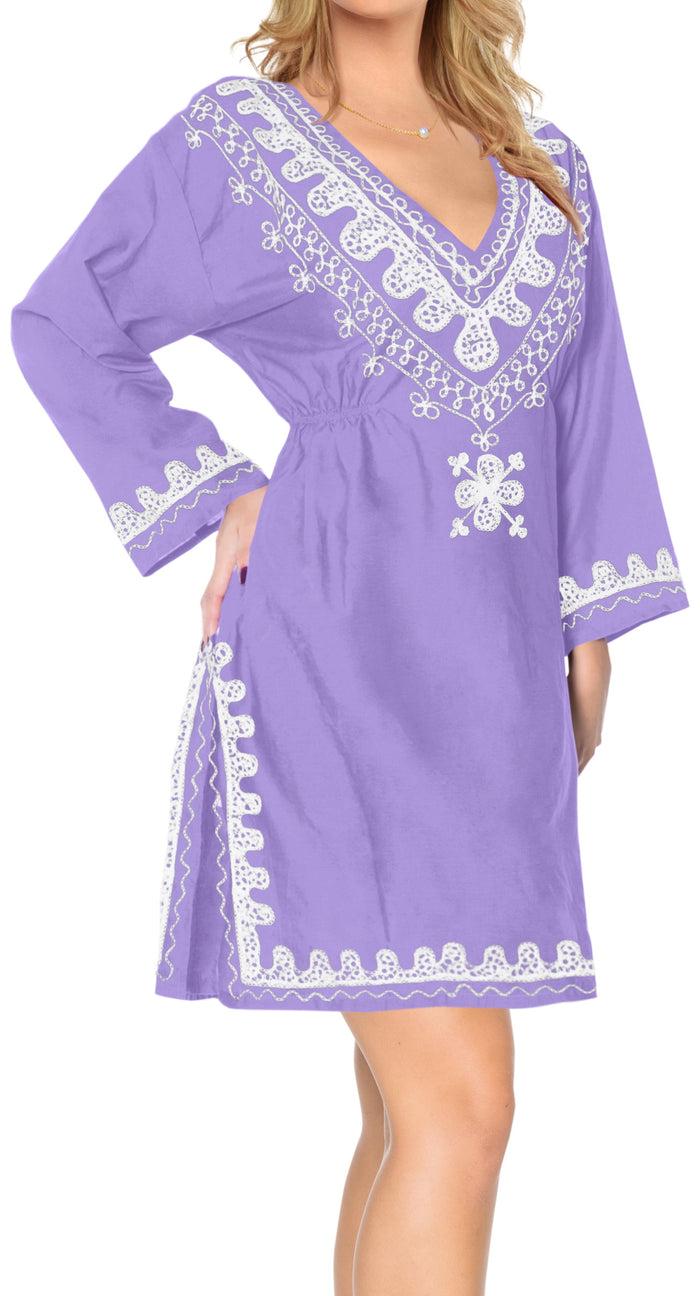la leela la-leela-rayon-womens-kaftan-style-nightgown-cover-up-dress-bathing-suit Violet_l629 124536 la leela la-leela-rayon-womens-kaftan-style-nightgown-cover-up-dress-bathing-suit Violet_l629 124536
