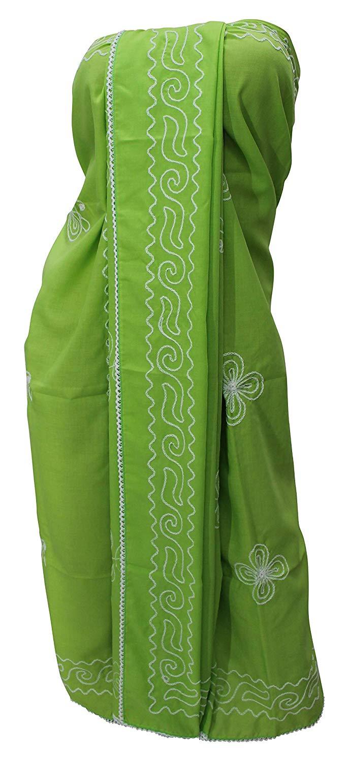 La Leela LA LEELA Rayon Wrap Pareo Swimsuit Women Beach Sarong Solid 78"X42" Green_25