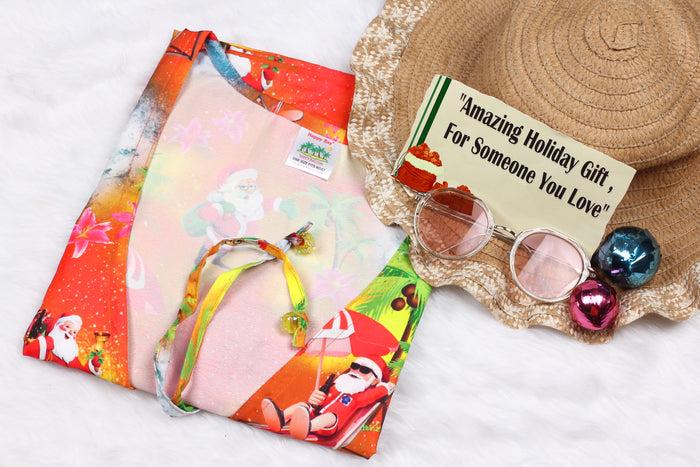 La Leela LA LEELA Santa Claus Bikini Christmas Cover Up Red_X512 OSFM 14-24W[L- 3X]